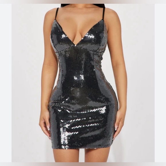 Fashion Nova Dresses & Skirts - Fashion Nova  gray  Sequin